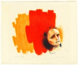 Artist: Counihan, Noel. | Title: A girl's head. | Date: 1968 | Technique: lithograph, printed in colour, from three zinc plates