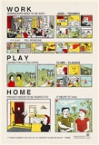 Artist: Stace, Glenn. | Title: Work, Play, Home | Date: 1986 | Technique: screenprint, printed in colour, from four stencils