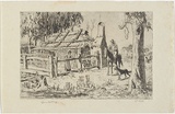 Artist: LINDSAY, Lionel | Title: The Free Selector's daughter | Date: 1935 | Technique: etching, printed in black ink, from one plate | Copyright: Courtesy of the National Library of Australia