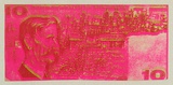 Artist: Thompson, Brian. | Title: not titled [zzzooommmart : reproduction of a ten-dollar note [recto] | Date: c.1970 | Technique: screenprint