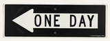 Title: b'One day' | Date: 2004 | Technique: b'embossing (pressed aluminium); screenprint, printed in black ink, from one stencil'