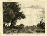 Artist: b'Farmer, John.' | Title: b'Evening glow.' | Date: c.1960 | Technique: b'etching, printed in black ink with plate-tone, from one plate'