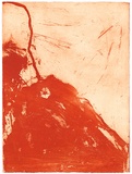 Title: b'Shallow grave 1 [panel 1]' | Date: 2000 | Technique: b'liftground aquatint, printed in red ink, from one copper plate'