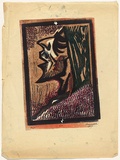 Title: Christ | Date: 1959 | Technique: linocut, printed in colour, from multiple blocks