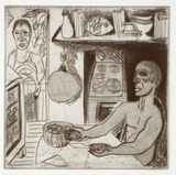 Artist: b'Harding, Richard.' | Title: b'Tea for two' | Date: 1991 | Technique: b'etching, printed in black ink, from one plate'