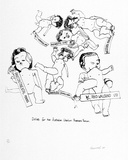 Artist: Newmarch, Ann. | Title: Dollies for the Australian Uranium Producers forum | Date: 1979 | Technique: screenprint