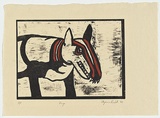 Artist: Radok, Stephanie. | Title: Dingo | Date: 1982 | Technique: woodcut, printed in colour, from multiple blocks | Copyright: © Stephanie Radok