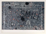 Artist: b'Hadley, Basil.' | Title: b'Smile' | Date: 1979 | Technique: b'screenprint, printed in colour, from multiple stencils'