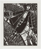 Artist: b'Klein, Deborah.' | Title: b'Grounded' | Date: 1993 | Technique: b'linocut, printed in black ink, from one block.'