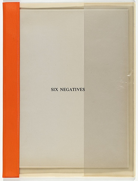 Artist: b'Burn, Ian.' | Title: b'Six negatives.' | Date: 1968-69 | Technique: b'offset-lithograph; plastic sleeve'