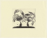 Artist: Law, Roger. | Title: (Dancing crabs) | Date: 2004 | Technique: etching and aquatint, printed in black ink, from one plate