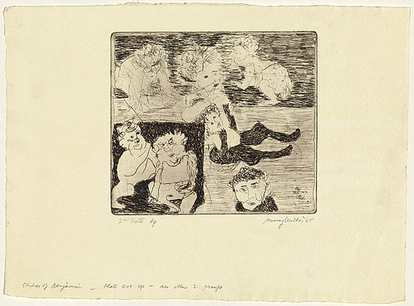 Artist: b'WALKER, Murray' | Title: b'Studies of Benjamin' | Date: 1965 | Technique: b'etching, printed in black ink, from one plate'