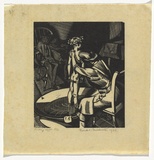 Artist: b'Medworth, Frank.' | Title: b'Friday night.' | Date: 1925 | Technique: b'wood-engraving, printed in black ink, from one block'