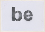 Artist: Azlan. | Title: be | Date: 2003 | Technique: stencil, printed in red ink, from one stencil