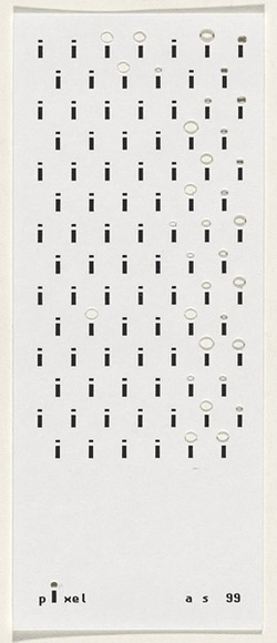 Artist: SELENITSCH, Alex | Title: Pixel. | Date: 1999 | Technique: letterpress, photocopy