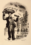 Artist: b'Missingham, Hal.' | Title: b'London characters, Muffin man.' | Date: 1935 | Technique: b'lithograph, printed in black ink, from one stone [or plate]'