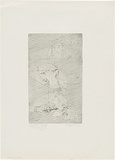 Artist: b'WALKER, Murray' | Title: bMurray's hands and faces. | Date: 1973 | Technique: b'etching, printed in black ink, from one plate'