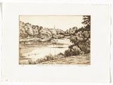 Artist: PLATT, Austin | Title: South-west lake, Centennial Park | Date: 1984 | Technique: etching, printed in black ink, from one plate