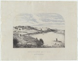 Artist: McAree, W. | Title: Hopkins River (from cemetery), Warrnambool. | Date: c.1860 | Technique: lithograph, printed in colour, from two stones