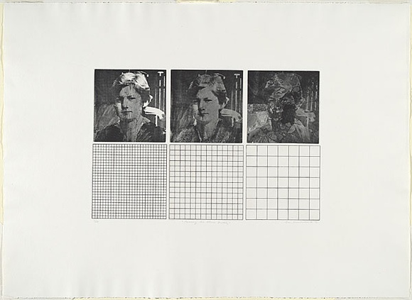 Artist: b'MADDOCK, Bea' | Title: b'Passing the glass darkly' | Date: 1976, June | Technique: b'photo-etching, aquatint, etching and engraving, printed in black ink, from one plate'