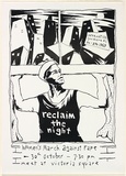 Artist: UNKNOWN, | Title: Reclaim the night: women's march against rape | Technique: off-set lithograph, in black ink, from one plate
