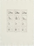 Artist: MADDOCK, Bea | Title: Game V | Date: 1972 | Technique: photo-etching and burnishing, printed in black ink, from three zinc plates