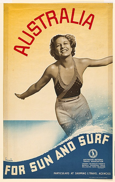 Artist: b'Sellheim, Gert.' | Title: b'Australia for Sun and Surf.' | Date: 1931 | Technique: b'offset-lithograph, printed in colour, from one plate' | Copyright: b'\xc2\xa9 Nik Sellheim, courtesy Josef Lebovic Gallery'