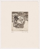 Artist: b'Harding, Nicholas.' | Title: b'Untitled (Man on beach).' | Date: 2004 | Technique: b'open-bite and aquatint, printed in black ink, from one plate'