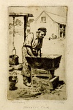 Artist: b'LINDSAY, Lionel' | Title: bShearers' cook, Bendemeer. | Date: 1925 | Technique: b'drypoint, printed in brown ink, from one plate' | Copyright: b'Courtesy of the National Library of Australia'