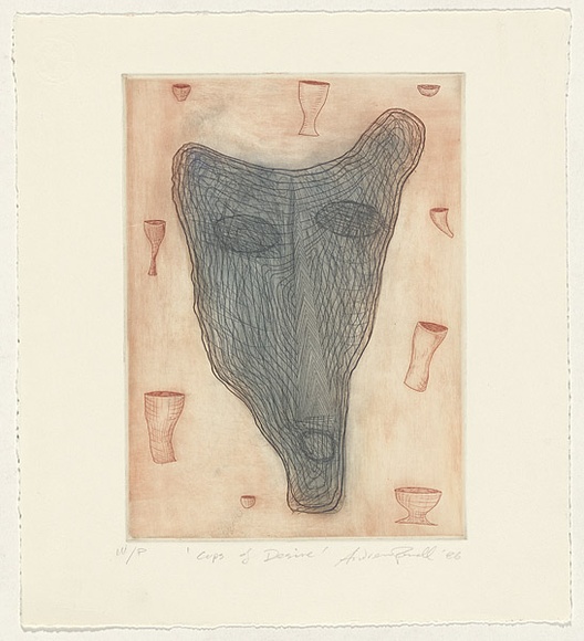 Artist: Powell, Andrew. | Title: Cups of desire | Date: 1986 | Technique: etching, printed in colour, form multiple plates