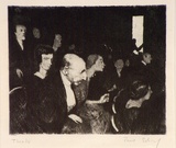 Artist: b'Scharf, Theo.' | Title: b'Theatre' | Date: c.1922 | Technique: b'etching, printed in black ink, from one plate' | Copyright: b'\xc2\xa9 The Estate of Theo Scharf.'