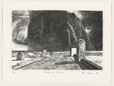 Artist: b'AMOR, Rick' | Title: b'Returning storm.' | Date: 1998 | Technique: b'etching, printed in black ink, from one plate'