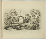 Artist: Nixon, F.R. | Title: The SA company's mill on the Torrens, N. view. | Date: 1845 | Technique: etching, printed in black ink, each from one plate