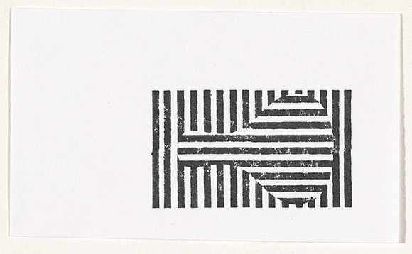 Title: b'not titled [hand-stamped black rectangle with lines running in two directions]' | Date: 2006 | Technique: b'hand-stamped'