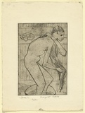 Artist: Cilento, Margaret. | Title: Bather. | Date: 1949 | Technique: etching, printed in black ink, from one plate