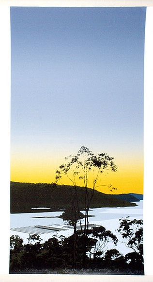 Artist: b'Pearson, Ian.' | Title: b'Oyster beds, Brooklyn #2' | Date: 1978 | Technique: b'photo-screenprint, printed in colour, from multiple stencils'