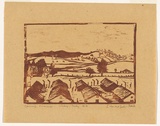Artist: Hirschfeld Mack, Ludwig. | Title: Camp Orange | Date: 1941, May-July | Technique: woodcut, printed in brown ink, from one block