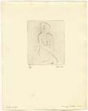 Artist: WALKER, Murray | Title: Seated model | Date: 1962 | Technique: drypoint, printed in black ink, from one plate