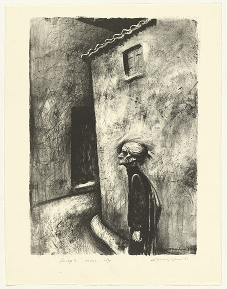 Artist: b'Counihan, Noel.' | Title: b'Old woman.' | Date: 1981 | Technique: b'lithograph, printed in black ink, from one stone'