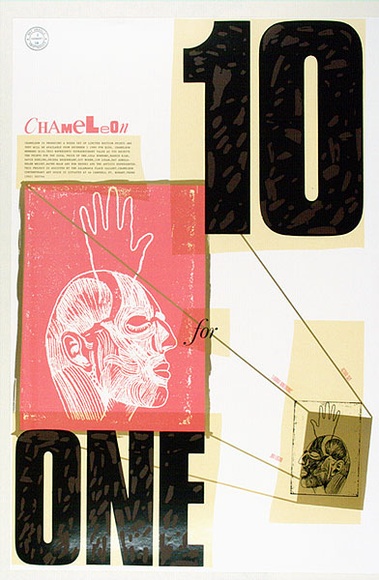 Artist: b'ARNOLD, Raymond' | Title: b'Chameleon 10 for one.' | Date: 1989 | Technique: b'screenprint, printed in colour, from five stencils'
