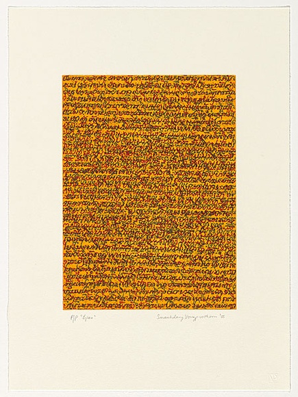 Artist: b'Vongpoothorn, Savanhdary.' | Title: b'Bpao' | Date: 2005 | Technique: b'etching, printed in colour, from three plates' | Copyright: b'Courtesy Martin Browne Fine Art and the artist'