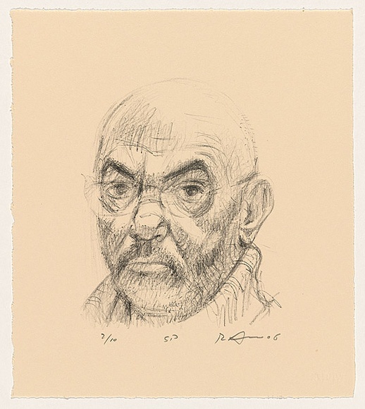 Title: b'Self portrait.' | Date: 2006 | Technique: b'lithograph, printed in black ink, from one stone'