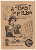 Artist: b'MACKINOLTY, Chips' | Title: b'A toast to Melba' | Date: 1980 | Technique: b'offset-lithograph in colour, from one plate'