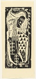 Artist: b'HANRAHAN, Barbara' | Title: b'Harlequin and Columbine' | Date: 1960 | Technique: b'woodcut, printed in black ink, from one block'
