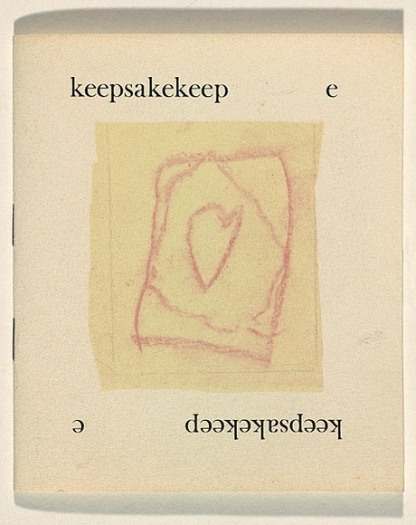 Title: b'Keepsakekeep' | Date: c.1978 | Technique: b'screenprints, printed in colour, from multiple stencils; letterpress, printed in black ink'