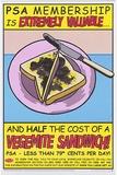 Title: b'Cheaper than a vegemite sandwich' | Date: 2002 | Technique: b'offset-lithograph, printed in colour, from multiple plates'