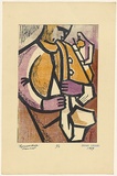 Title: Musicians | Date: 1959 | Technique: linocut, printed in colour, from multiple blocks