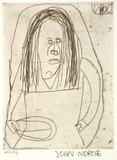 Artist: b'NORTHE, John' | Title: b'not titled [figure]' | Date: 2000, February | Technique: b'etching, printed in black ink, from one plate' | Copyright: b'Courtesy of Arts Project Australia'