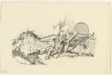 Artist: b'Dyson, Will.' | Title: b'Summer day near Ville-sur-Ancre.' | Date: 1918 | Technique: b'lithograph, printed in black ink, from one stone Arnold unbleached'