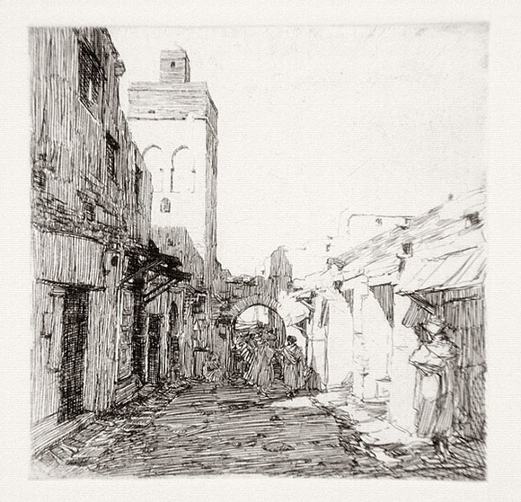 Artist: b'Herbert, Harold.' | Title: b'In Morocco' | Date: c.1928 | Technique: b'etching, printed in black ink, from one plate'